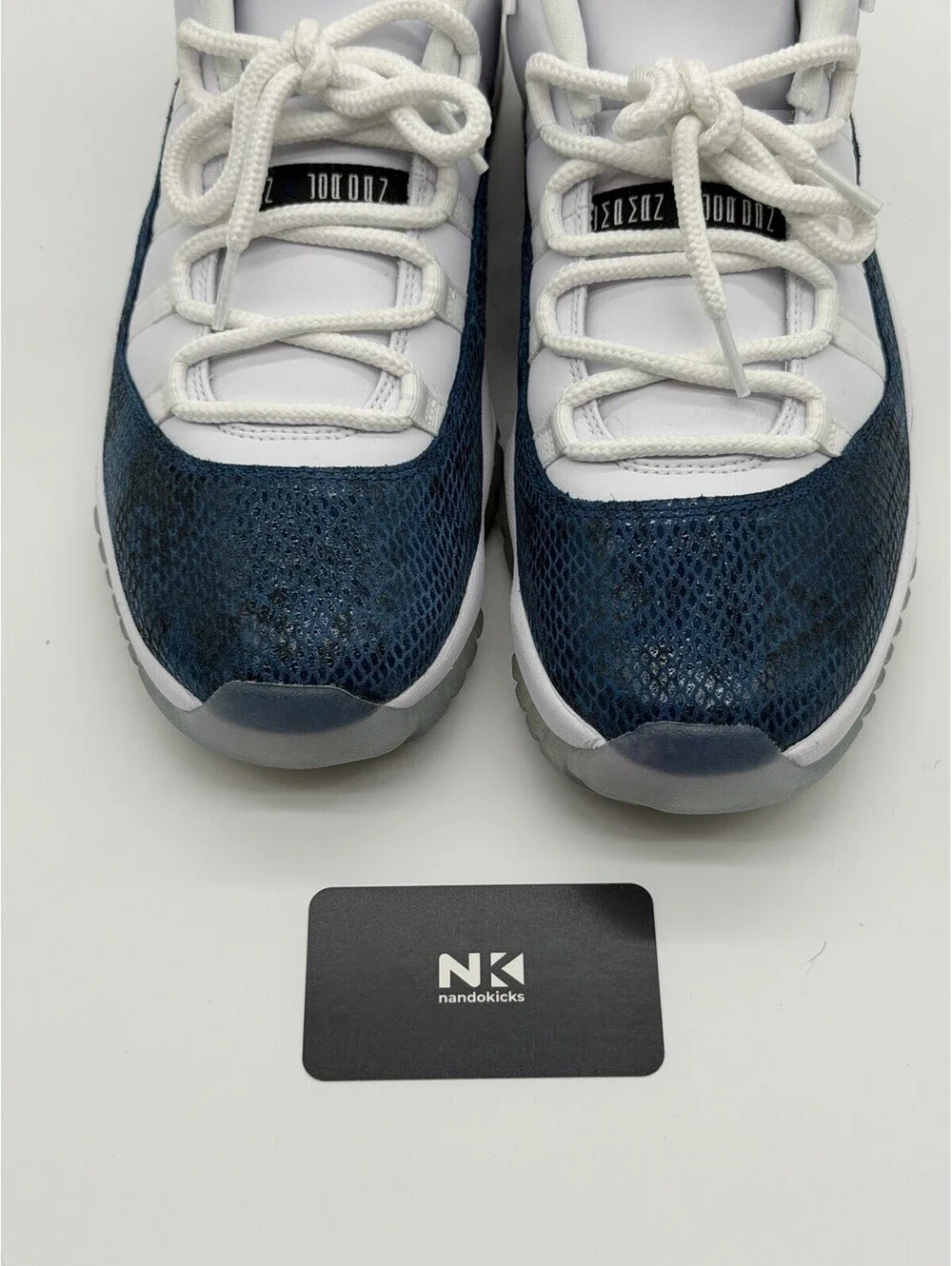 Air Jordan 11 Retro Low Snakeskin White Blue Men's Sneaker 2019 size 11.5M